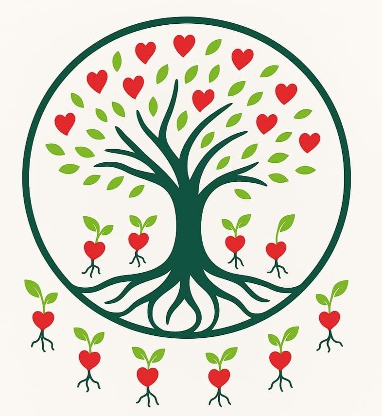 A hand-drawn tree — the first vision of the recursive.eco ecosystem: many branches, one trunk